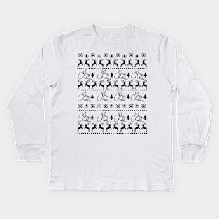 christmas pattern, ugly christmas pattern Kids Long Sleeve T-Shirt